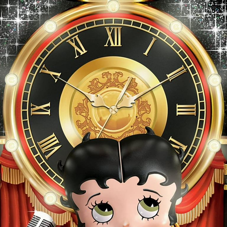 Betty Boop アニメーション時計 Bradford Exchange Handcrafted Betty Boop Cuckoo Wall Clock with