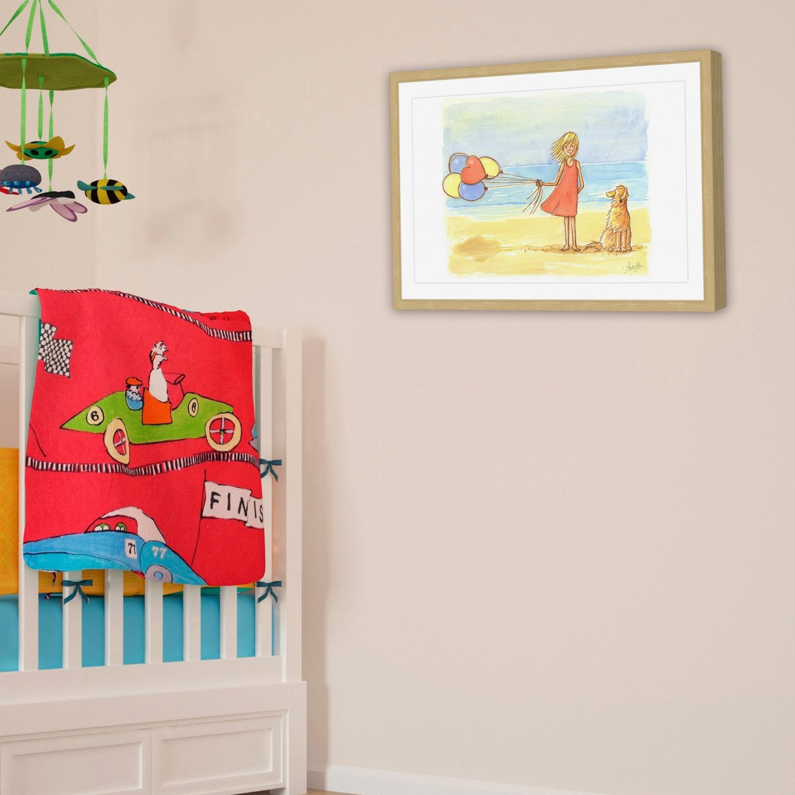 Marmont Hill - "Windy Beach" by Phyllis Harris Framed Painting Print