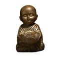 thumbnail image 3 of Estatua meditadora, figuritas budistas decorativas para interiores. Bronce, 3 of 9