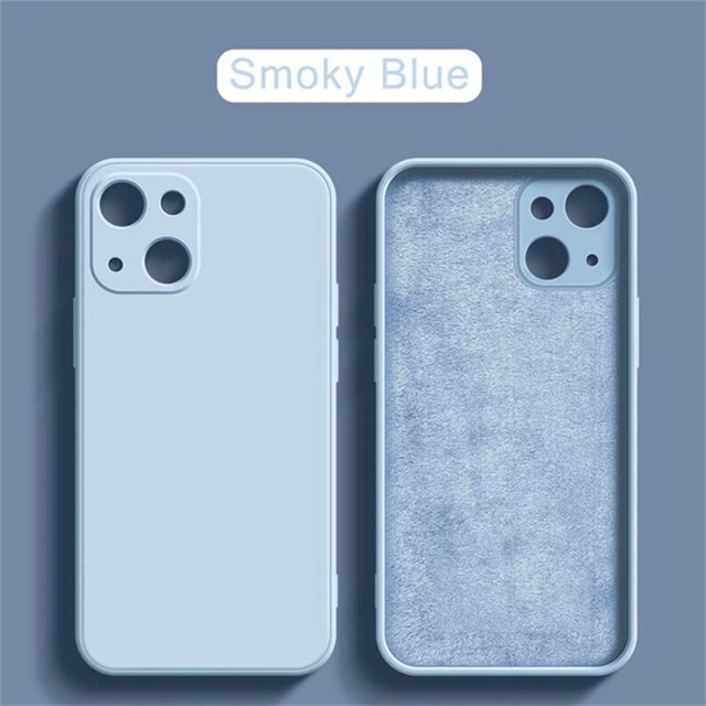Funda de silicona líquida cuadrada para iPhone, carcasa oficial para modelos 13, 11, 12 Pro Max, Mini, X, XS, MAX, XR, 6, 6 s, 7, 8 Plus, SE 2020