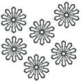 thumbnail image 1 of Wrapables Non-Slip Insulated Silicone Carved Trivets, Flexible and Durable Floral Coasters, Multi-Use Pot Holders & Placemats Set, 6 Pcs, Midnight, 1 of 7