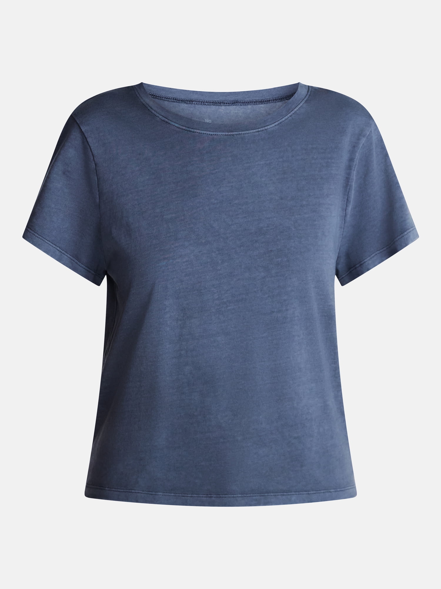 No Boundaries Washed Relaxed Fit Cotton Tee, Women's XXS-XXL