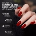 thumbnail image 4 of Set de esmaltes de uñas en gel GAOY, rojo burdeos, 6 colores, 7,3 ml, UV LED, 4 of 6