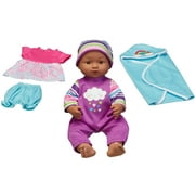 My Sweet Love 12.5" Baby Doll and Outfits Play Set, African American, Rainbow, 6 Pieces