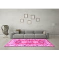 thumbnail image 3 of Ahgly Company Indoor Square Geometric Pink Traditional Area Rugs, 4' Square, 3 of 4