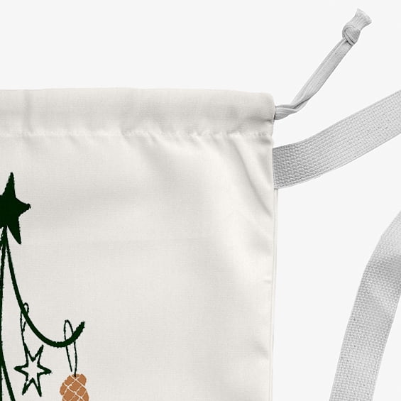 Simply Daisy Pinecone Tree 28 x 36 in Ivory Laundry Bag