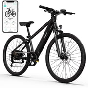 TST Electric Bike for Men 26", 19.9mph Electric Bicycles with APP Control, 500W E-Mountain Bike, 7-Speed, 36V/7.8AH UL2849, LCD Display