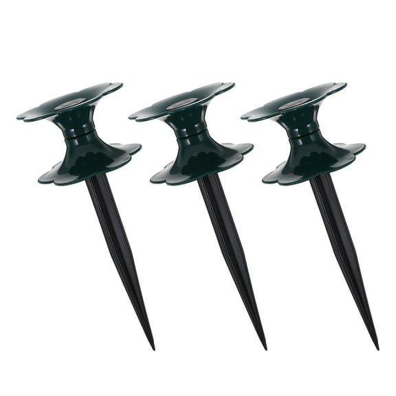 LOLIPPYY 3-Pack Dark Green PVC Hose Guide Spikes for Lawn and Garden Hose Management and Support