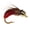 Red, variant on Realistic Copper Head Stonefly Nymph Fly Fishing Lure, Realistic Biomimetic Insect Imitation for Trout, Bass, and Panfish, Wet Fly Fishing Lure for Streams, Rivers, Lakes