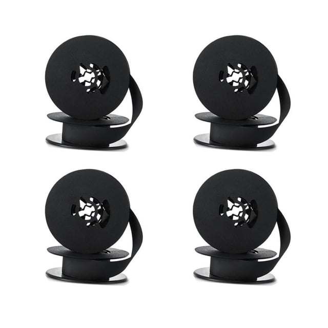 4Pcs Typewriter Ribbon Twin Spool Typewriter Ribbon Ink Twin Spool Ink Replacement Part for Most Typewriter (Black)