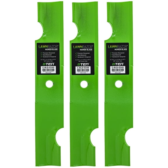 LawnRAZOR Blade for Bad Boy 42 inch Deck 038-4221-00 Notched High Lift 3 Pack 810-CBL2461D