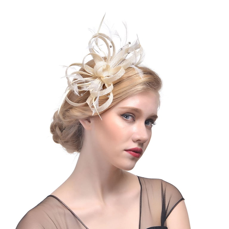 SPRING PARK Fascinators Hats for Women Tea Party Hair Clip  display picture 3