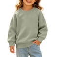 thumbnail image 2 of Tranfacy Kids Girls 0 to 4 Years Fall Hoodless Sweatshirts Solid Raglan Sleeve Long Sleeve Round Neck Casual Pullover Tops, 2 of 5