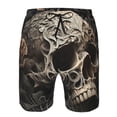 thumbnail image 3 of Pofeuu Vintage Pattern Flower Skull Prin Men's Swim Trunks Quick Dry Bathing Suit Swimming Board Shorts Mesh Lining Beach Swimwear-3X-Large, 3 of 6