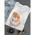 thumbnail image 3 of Fluffy Shiba Inu Puppy Dog T-Shirt Women -Image by Shutterstock, Female Small, 3 of 4