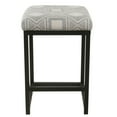 thumbnail image 2 of Taburete Benzara de metal gris negro 41x41x61 cm, 2 of 6