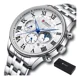 thumbnail image 1 of Reloj Curren Luxury Chronograph Con Calendario Para Hombre Fondo Plateado, 1 of 4
