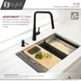 thumbnail image 3 of Stylish Stainless-Steel Colander for 16" Sink Opening with Non-slip Handle A-02, 3 of 9