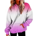 thumbnail image 1 of Timegard Sweatshirts for Women Plus Size Zipper Hoodies Pullover Gradient Color Fall Casual Loose Tops, 1 of 5