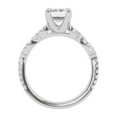 thumbnail image 2 of Unique Moments 2.50 ct Lab Grown Emerald Diamond Infinity Solitaire Engagement Ring 10K White Gold, 2 of 6