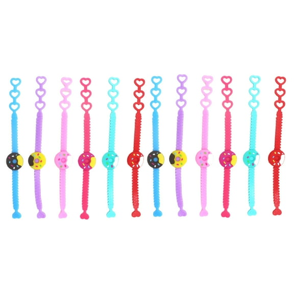 WORGEOUS  12 Pcs Creative Kids Toys Children Gift Bracelets Party Supplies Donut
