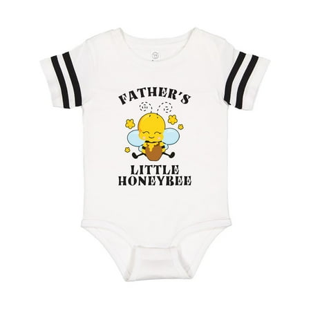 

Inktastic Cute Bee Father s Little Honeybee with Stars Gift Baby Boy or Baby Girl Bodysuit