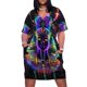 thumbnail image 1 of Vestido suelto con bolsillos y diseño de neón de faraón egipcio. Vestidos de fiesta. Tendencias en ropa para mujer 2025., 1 of 6