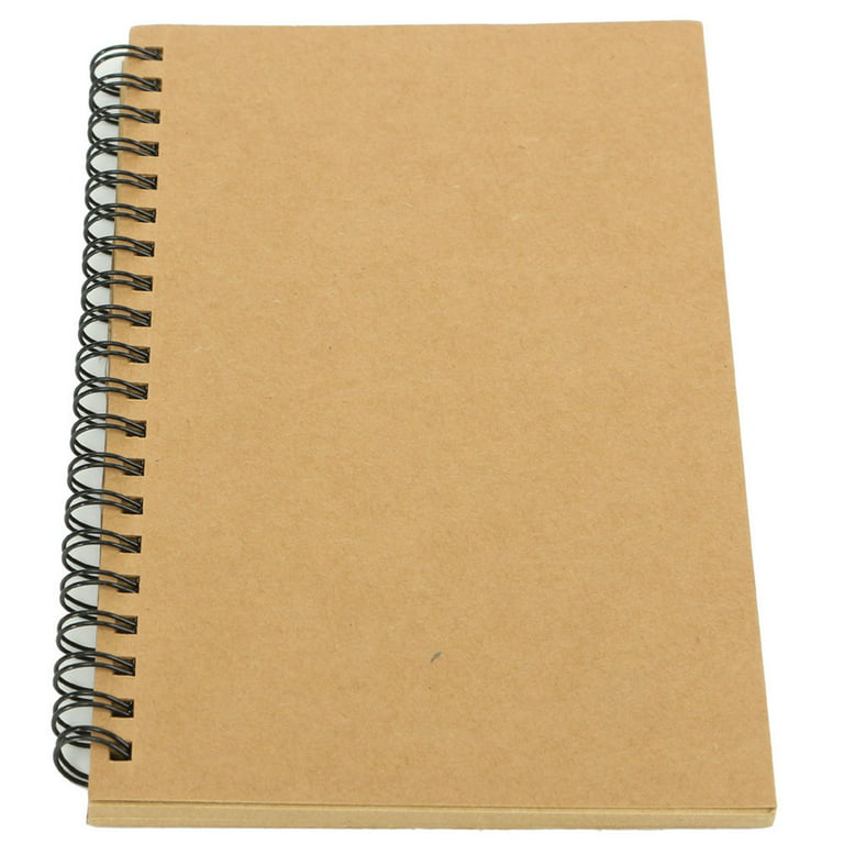 VICASKY Sketchbook Spiral Bound Sketch Book Kraft Cover Drawing Notebook  Kraft Cover Sketch pad Spiral Sketch Book Notebook hardcover Blank Notepad