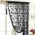 thumbnail image 1 of Elaydool 1Pc Butterfly Pattern Tassel String Door Curtain Window Room Curtain Divider Scarf Black, 1 of 6