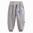 thumbnail image 6 of kpoplk Boy's Sweatpants Kids Joggers Workout Drawstring Teens Athletic Pants Youth Active Trousers with Pockets(Grey,1-2 Y), 6 of 6