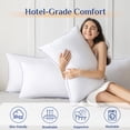 thumbnail image 3 of Sasttie Bed Pillows King Size Set of 4, Hotel Down Alternative Sleeping Bed Pillows for Side Back Stomach Sleepers, 3 of 10