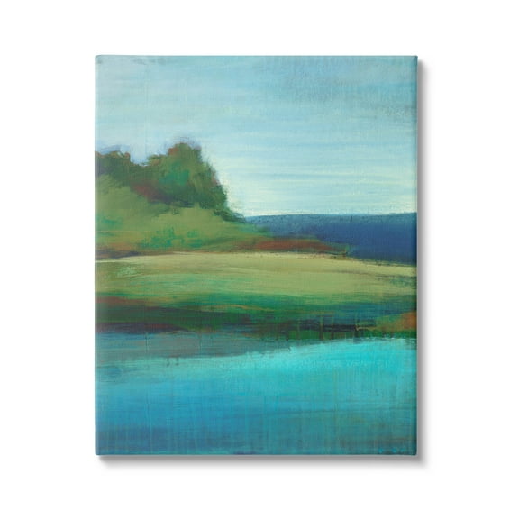 Stupell Industries Soft Rainy Lake Landscape Painting Gallery Wrapped Canvas Print Wall Art, Design by Stacy D'Aguiar