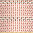 thumbnail image 1 of Abstract Upholstery Fabric by the Yard, Retro Style Tulips and Hearts Inspired Formations, Decorative Fabric for DIY and Home Accents, 2 Yards, Peach Dried Rose by Ambesonne, 1 of 2