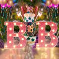 thumbnail image 2 of CSChome Warm White Alphabet Light LED Letter Light - Glitter Alphabet Sign with Hanging Hole, Night Light for Party Wedding Home Decoration, 2 of 7