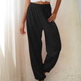 thumbnail image 2 of Pantalones holgados de cintura alta para mujer, informales, cómodos, elásticos, con lazo Fridja  hfkajh100675, 2 of 6