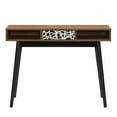 thumbnail image 1 of CorLiving Acerra Engineered Wood Entryway Table or Desk with Abstract-Pattern Drawer and Cubbies and Rubberwood Legs, 1 of 7