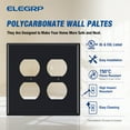 thumbnail image 2 of Wall Plate Midsize Duplex Outlet,2 Gang,Black (10-Pack), 2 of 6