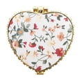 thumbnail image 1 of Espejo compacto en forma de corazón floral de Unique Bargains - Mini espejo de bolsillo para bolso blanco, 1 of 6
