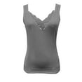 thumbnail image 4 of Tank Tops For Women Summer V Neck Solid Color Lace Camisole Vest Camisole Tops For Women, 4 of 5