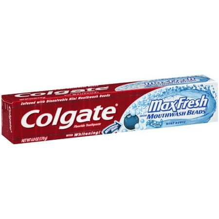 Colgate Maxfresh Fluoride Toothpaste with Mouthwash Beads, Mint Burst, 6 oz
