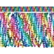 thumbnail image 1 of 10 yardas de flecos de lentejuelas de 9.4 pulgadas de ancho. Flecos de borlas de lentejuelas de colores para coser., 1 of 9