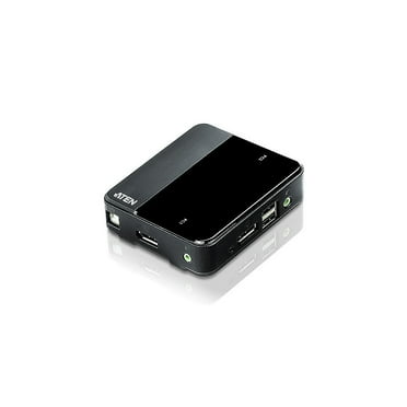 ATEN CS782DP 2-Port USB DisplayPort KVM Switch - 2 Computer(s) - 1 Local User(s) - 4096 x 2160 - 4 x USB - Rack-mountable - 3 x DisplayPort