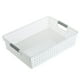 thumbnail image 2 of Cesta de Lavandería de Plástico Blanco con Asa | Organizador Multiusos para Ropa, Juguetes y Artículos Deportivos | Diseño Compacto para El Hogar, La Residencia Universitaria y La Familia, 2 of 6