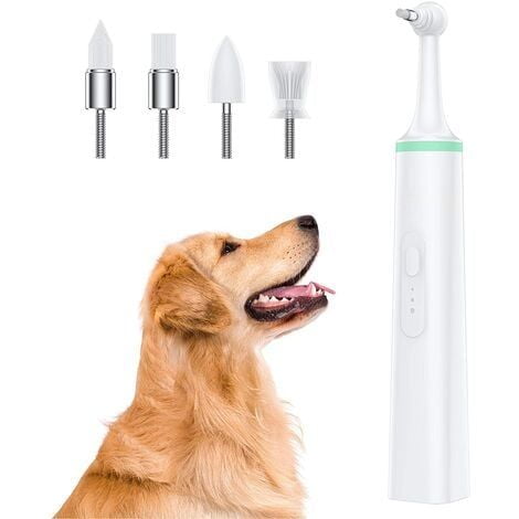 Pet Dental Care Solution: Bite Resistant & Easy to Clean, Ultrasound Technology For Stress-Free Tartar Removal, Soft Bristles That Care For Sensitive Mouths, Puppies Friendly, 4