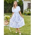 thumbnail image 4 of Falda midi Belle Poque con estampado floral de cintura alta 2XL para mujer, 4 of 6
