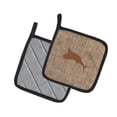 thumbnail image 2 of Fish - Marlin Faux Burlap and Brown Pair of Pot Holders, 2 of 3