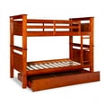 thumbnail image 5 of Riverbay Furniture Transitional Pine Wood Twin Bunk Bed in Walnut Brown, 5 of 16