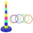 thumbnail image 1 of Juego de lanzamiento de aros, 1 juego de pilares, 8 juguetes para padres e hijos con lanzamiento de aros, rendimiento comprobado, 1 of 10