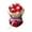 Red, variant on Knitted Puff Flower Bouquet, Handmade Crochet Artificial Flowers for Valentine Day, Decorative Faux Floral Arrangement for Home, 5.1in Plush Blossoms