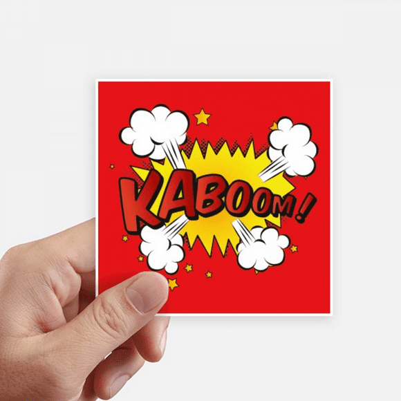 Boom Exclamation Dialog Sticker Square 4inch Wall Suitcase Laptop Decal 8pcs